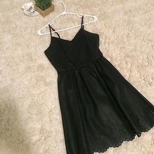 Forever 21 Women’s Black Laser Cut Leather Dress